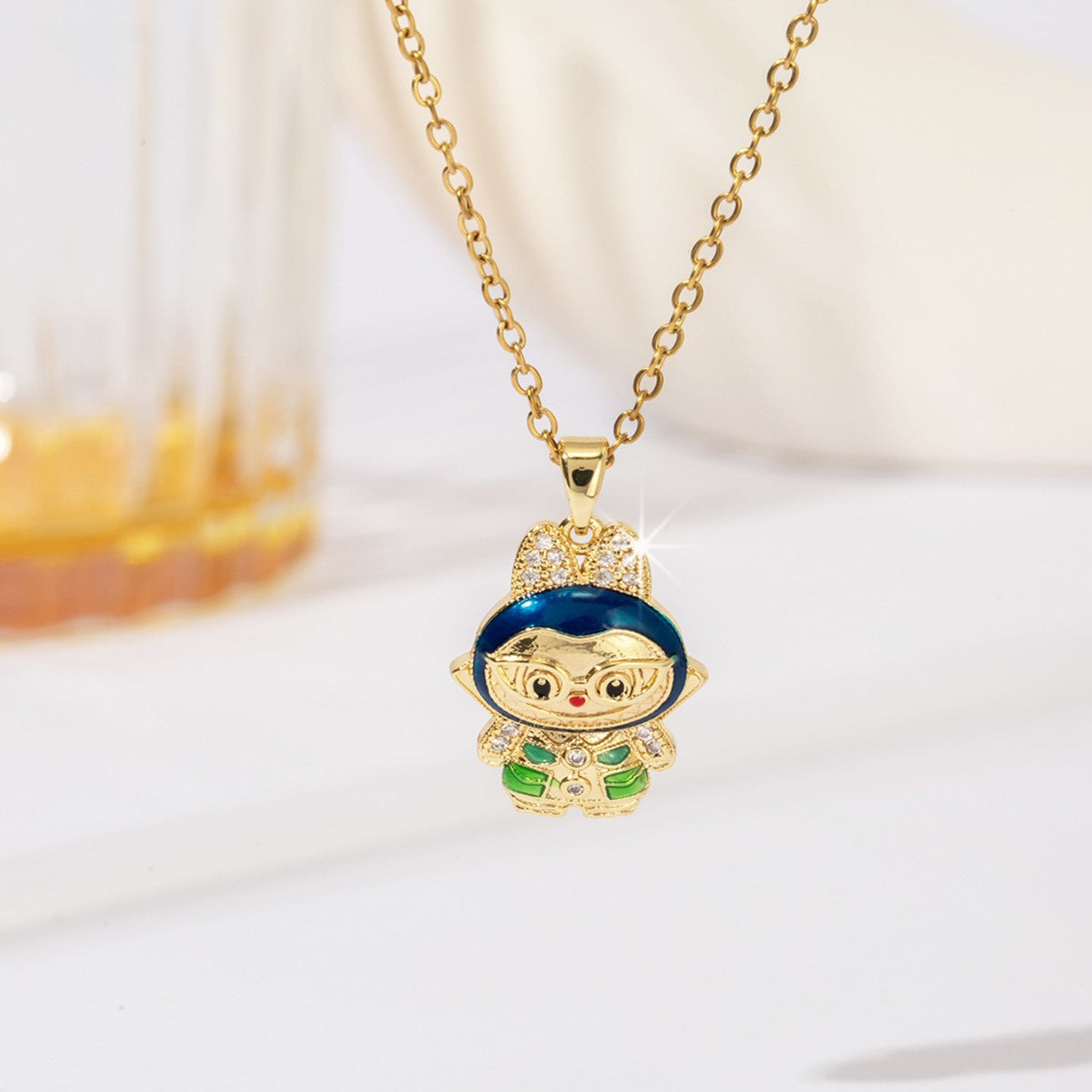 Wholesale stainless steel cute cartoon necklace