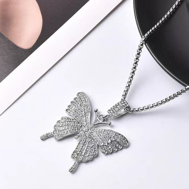 Wholesale Vintage Dot Diamond Circle Long Necklace