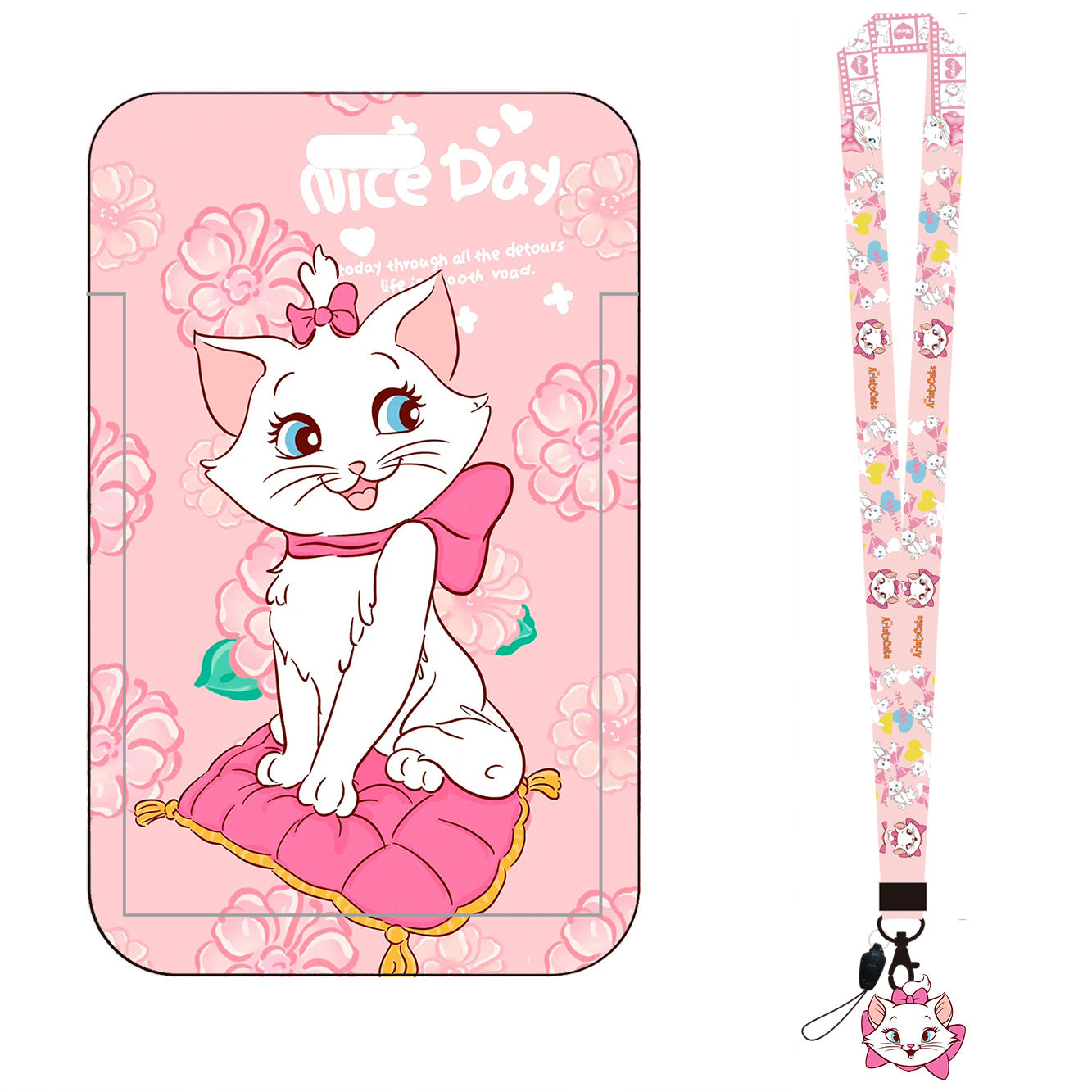 Wholesale Cartoon Children Cat Card Holder Style Long Lanyard Keychain ACCVIP-KC-AShi001