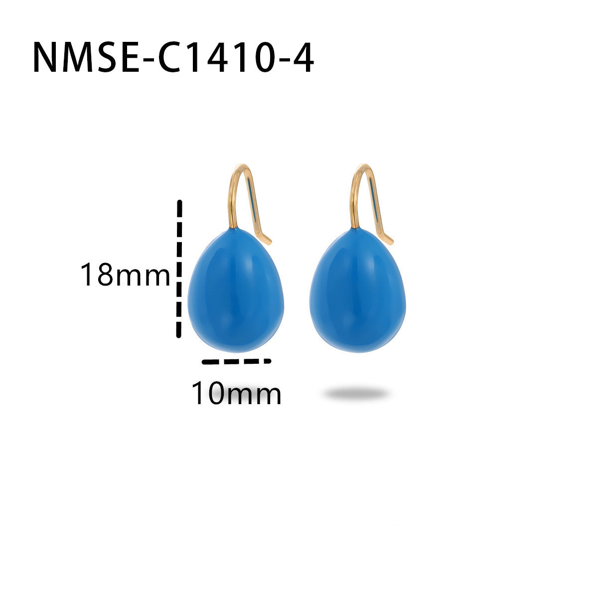 Wholesale Color Oil Drops Bean Stainless Steel Earrings