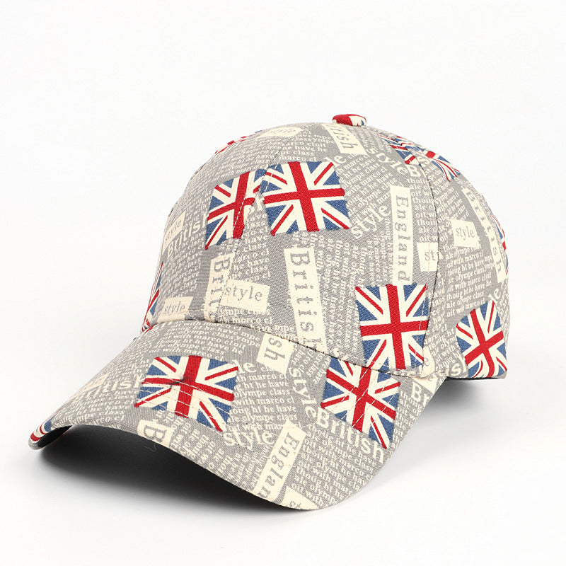 Wholesale British flag letter graffiti baseball cap