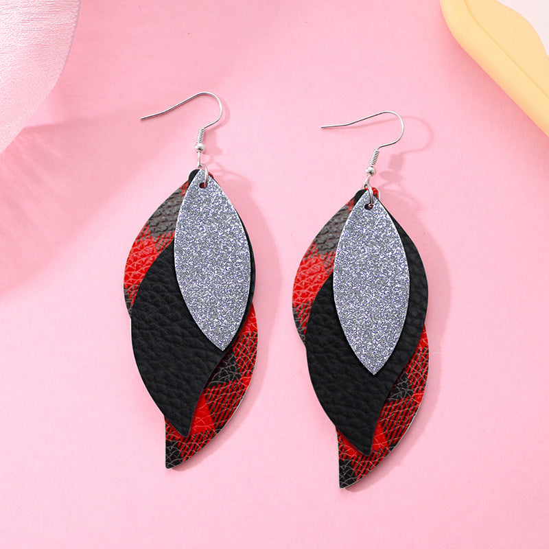 Wholesale Cortex  S-shaped leaves  earrings