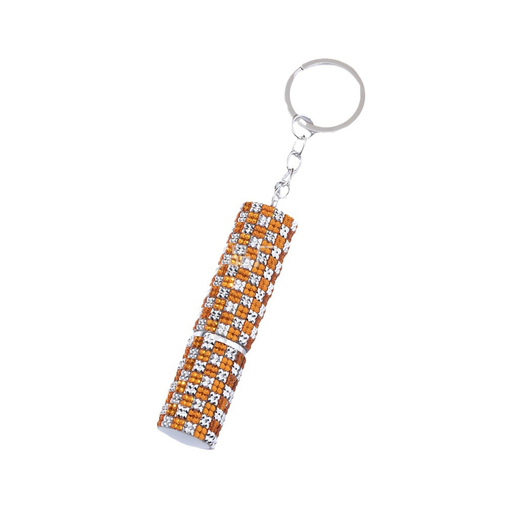 Wholesale Colorful Rhinestone 5ml Perfume Bottle Portable  Keychains
