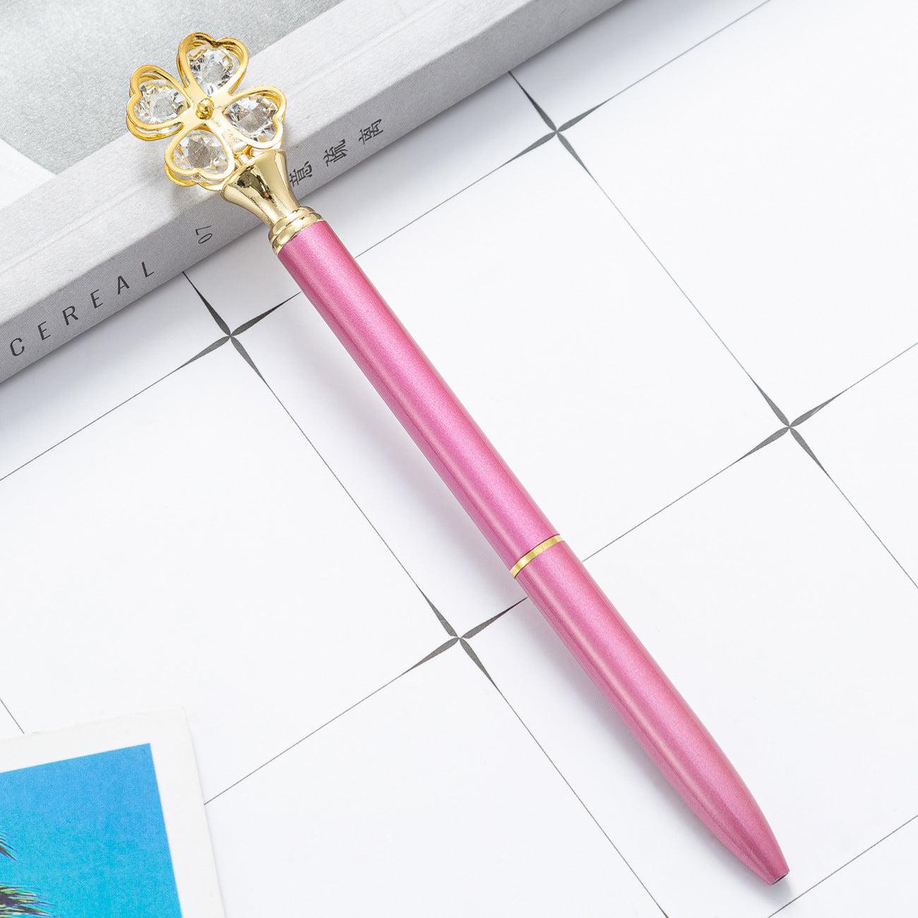 Wholesale  four-leaf clover shape wave point ballpoint pen