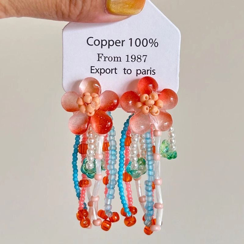 Wholesale  Color Beaded Earrings