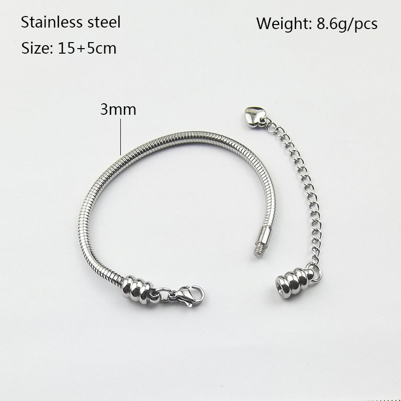 Wholesale Stainless steel waterproof snake bone bracelet