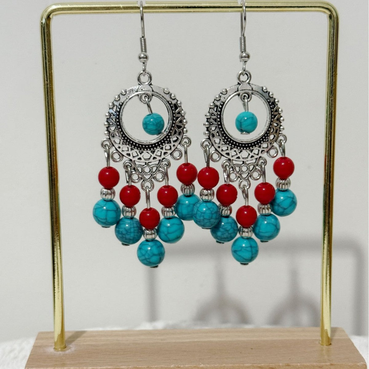 Wholesale Bohemian Tassel Turquoise Earrings