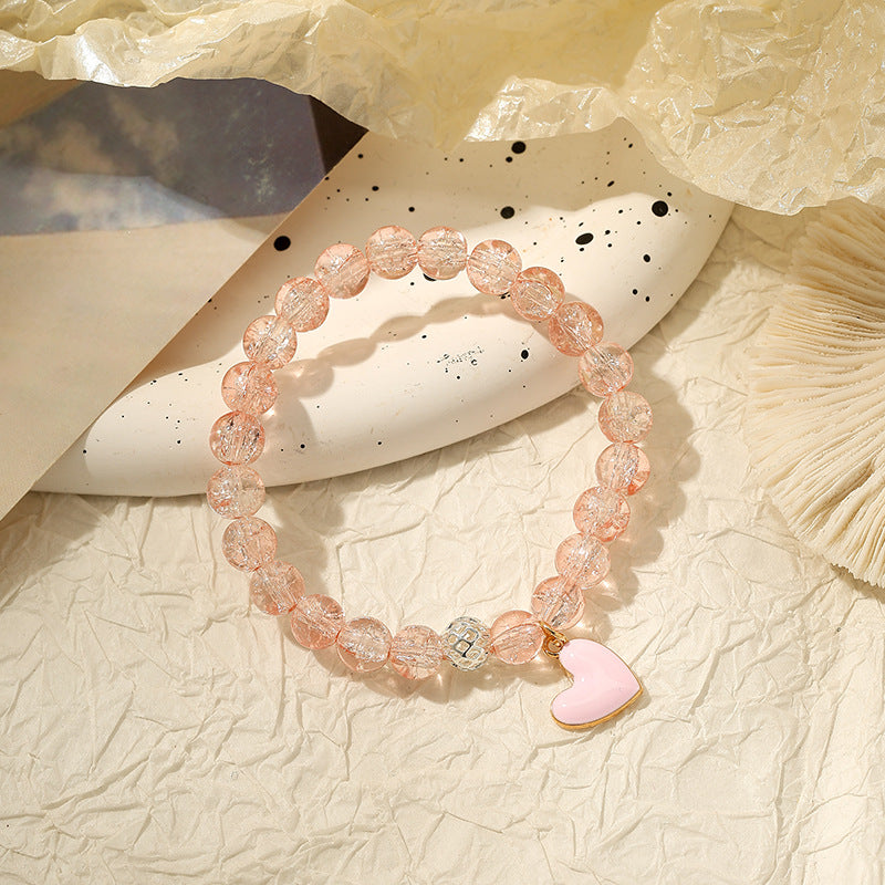 Wholesale Pearl Bracelet  Pink Butterfly Bracelet