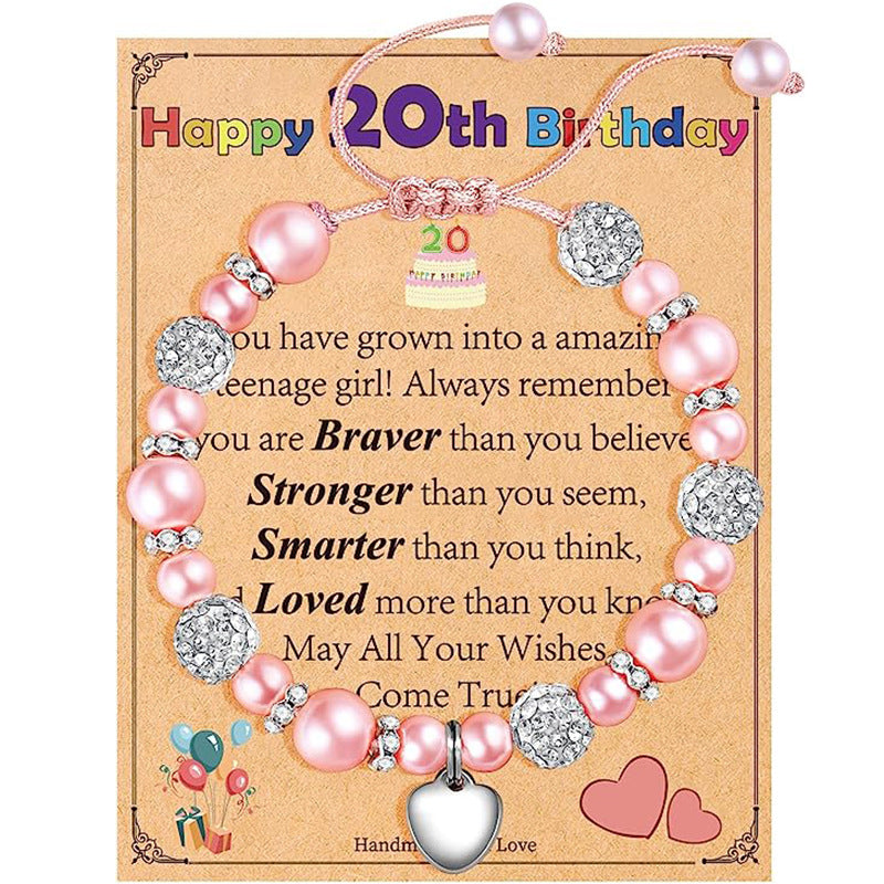 Wholesale  Pearl Heart Bead Bracelet