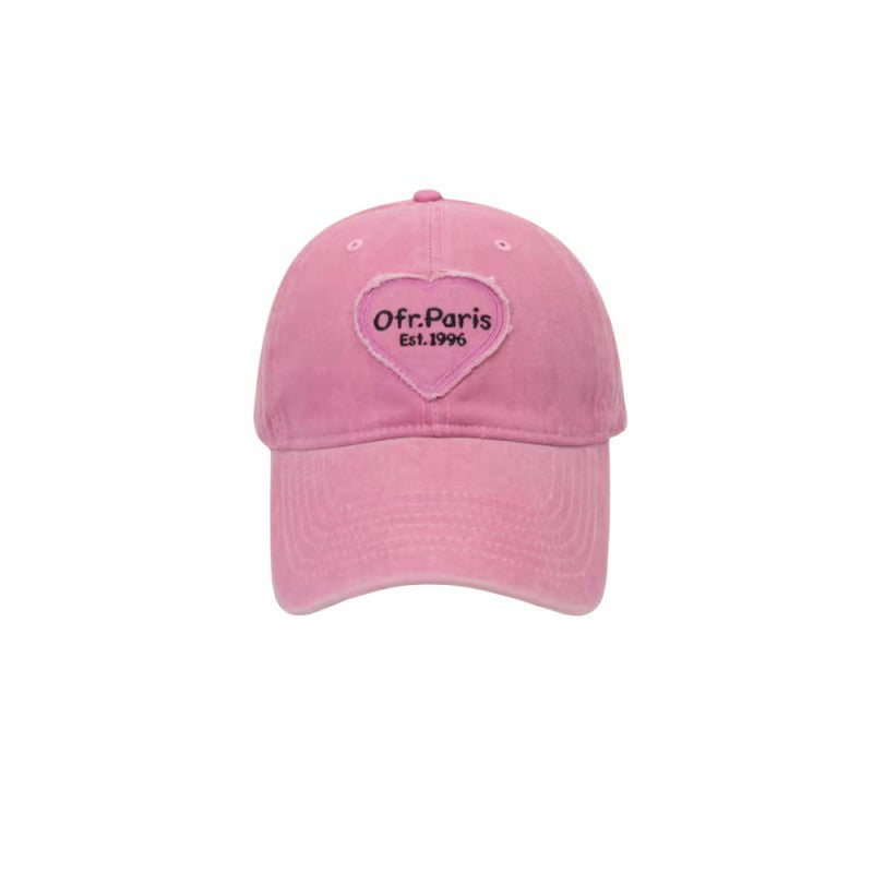 Wholesale Retro Cotton Love Heart Hat Soft Top Baseball Cap ACC-HT-KME007