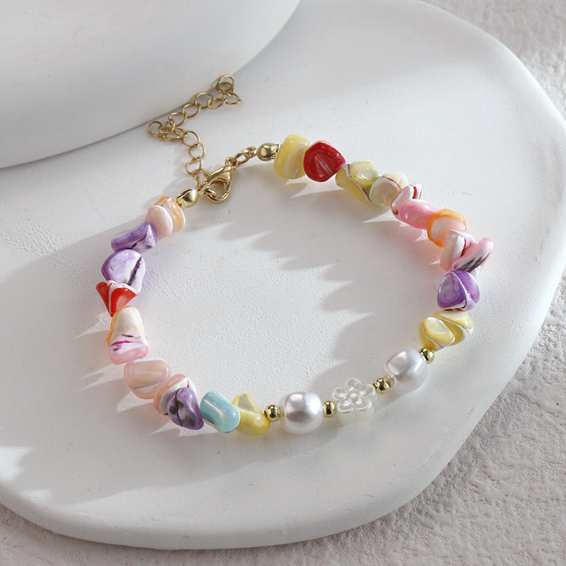 Wholesale Colorful Natural Stone Hand-strung Bracelet