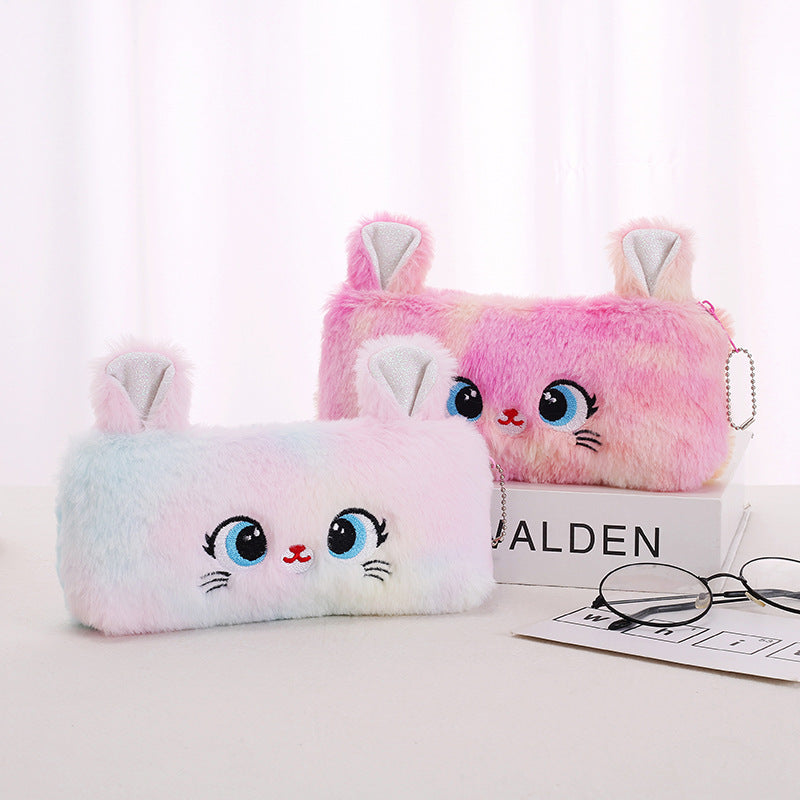 Wholesale  cat large capacity zipper pencil case bag