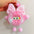 Wholesale cute little tennis ball rex rabbit fur keychain