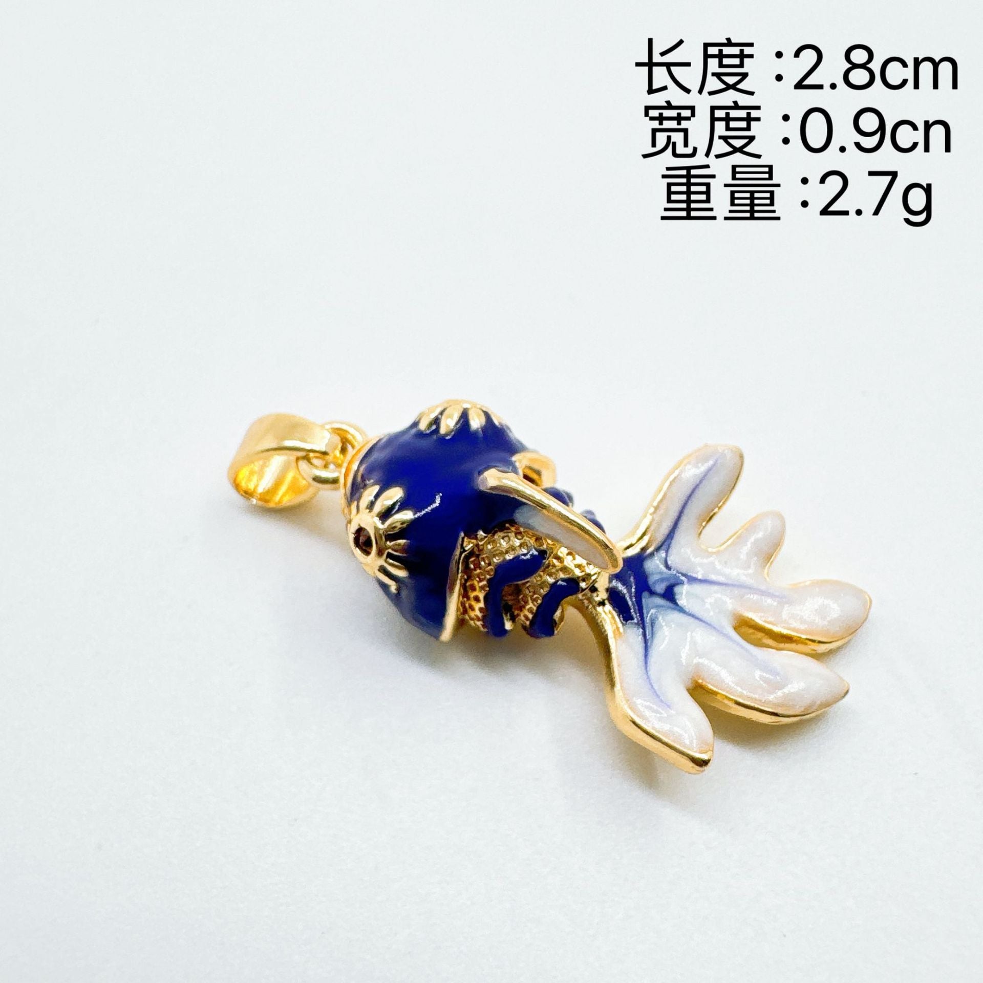 Wholesale Colorful Copper 18K Gold Plated Goldfish Pendant DIY Jewelry Accessory for Gift or Resale