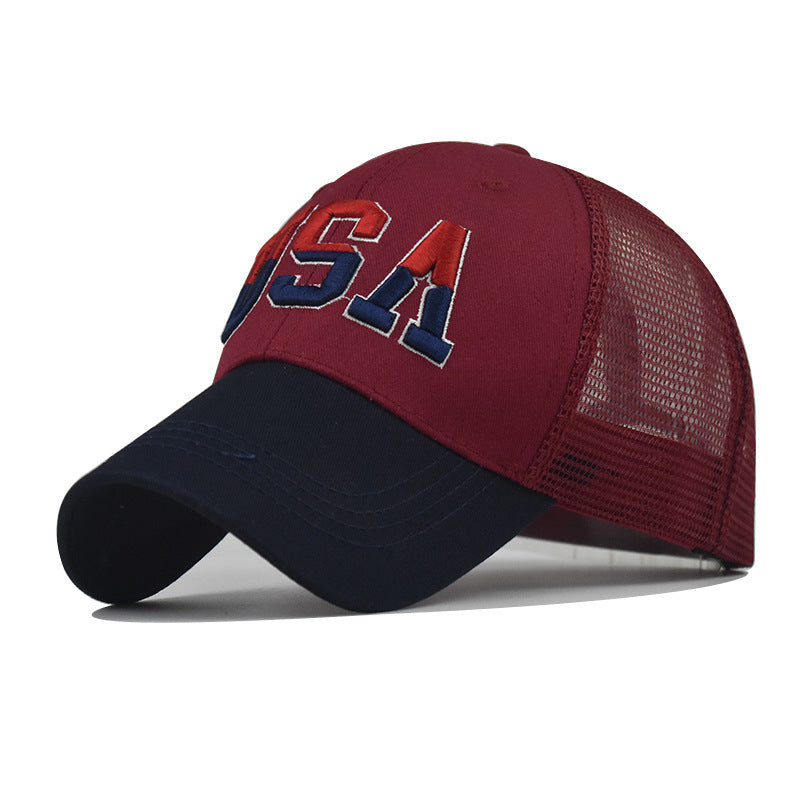 Wholesale Cotton Baseball Cap With USA Flag Embroidery Stylish Adjustable Summer Hat For Everyday Wear