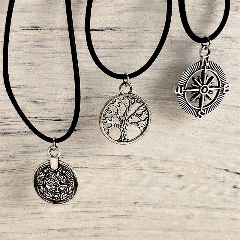 Wholesale Electroplated Alloy Vintage Cross Geometric Necklace,  Jewelry Accessory for Couples