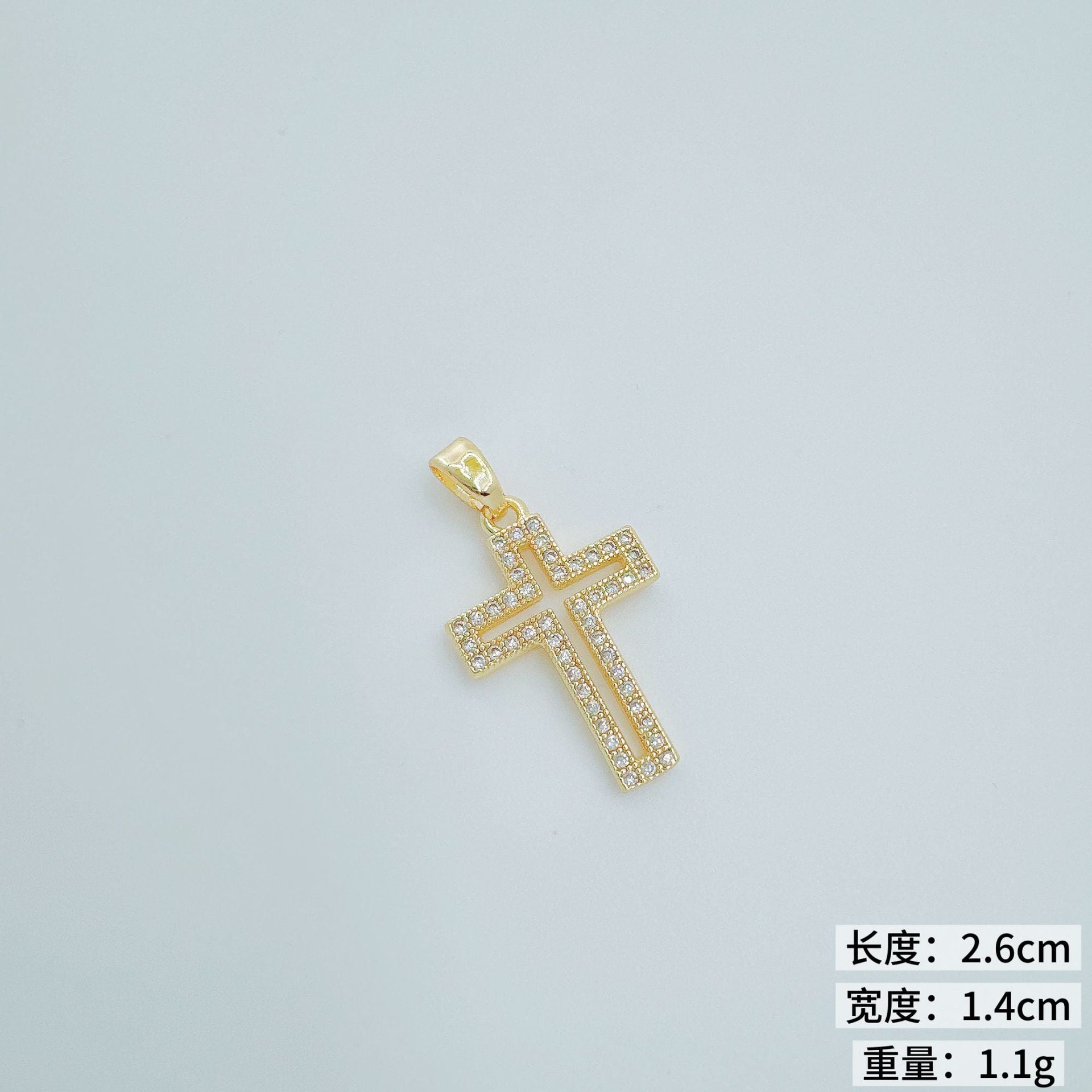 Wholesale Trendy Cross Pendant Necklace Copper Electroplate Jewelry Accessory