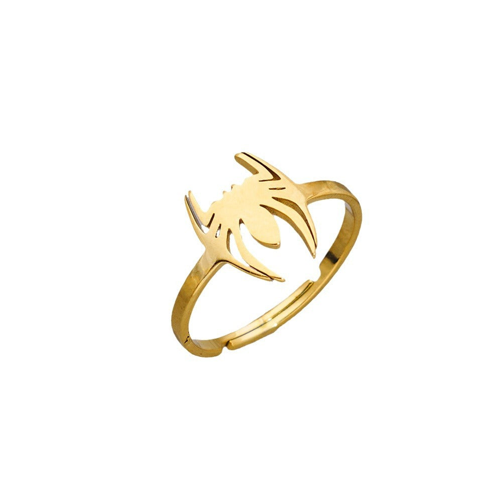 Wholesale Stainless Steel Spider Pattern Ring Open Rings ACC-RS-Jisen001