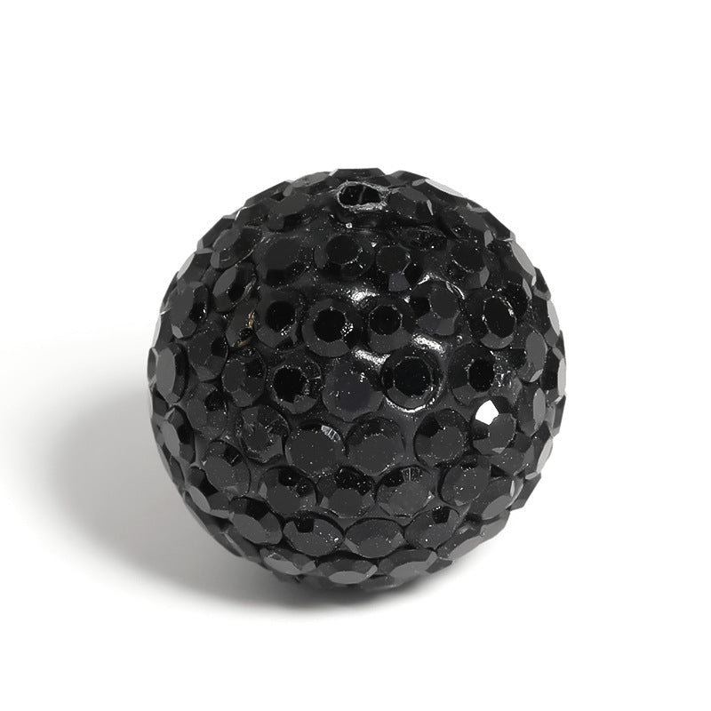 Wholesale 10pcs/pack 16mm Shambhala Clay Drill Ball Colorful Rhinestone Soft Clay Beads ACC-BDS-BoLG001