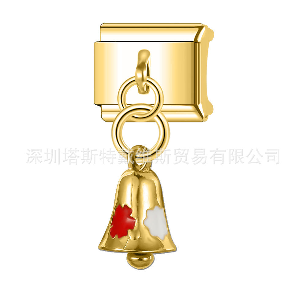 Wholesale  Italian Charm Bracelet 9mm DIY Christmas pendant Creative Stainless Steel Composable Bracelet