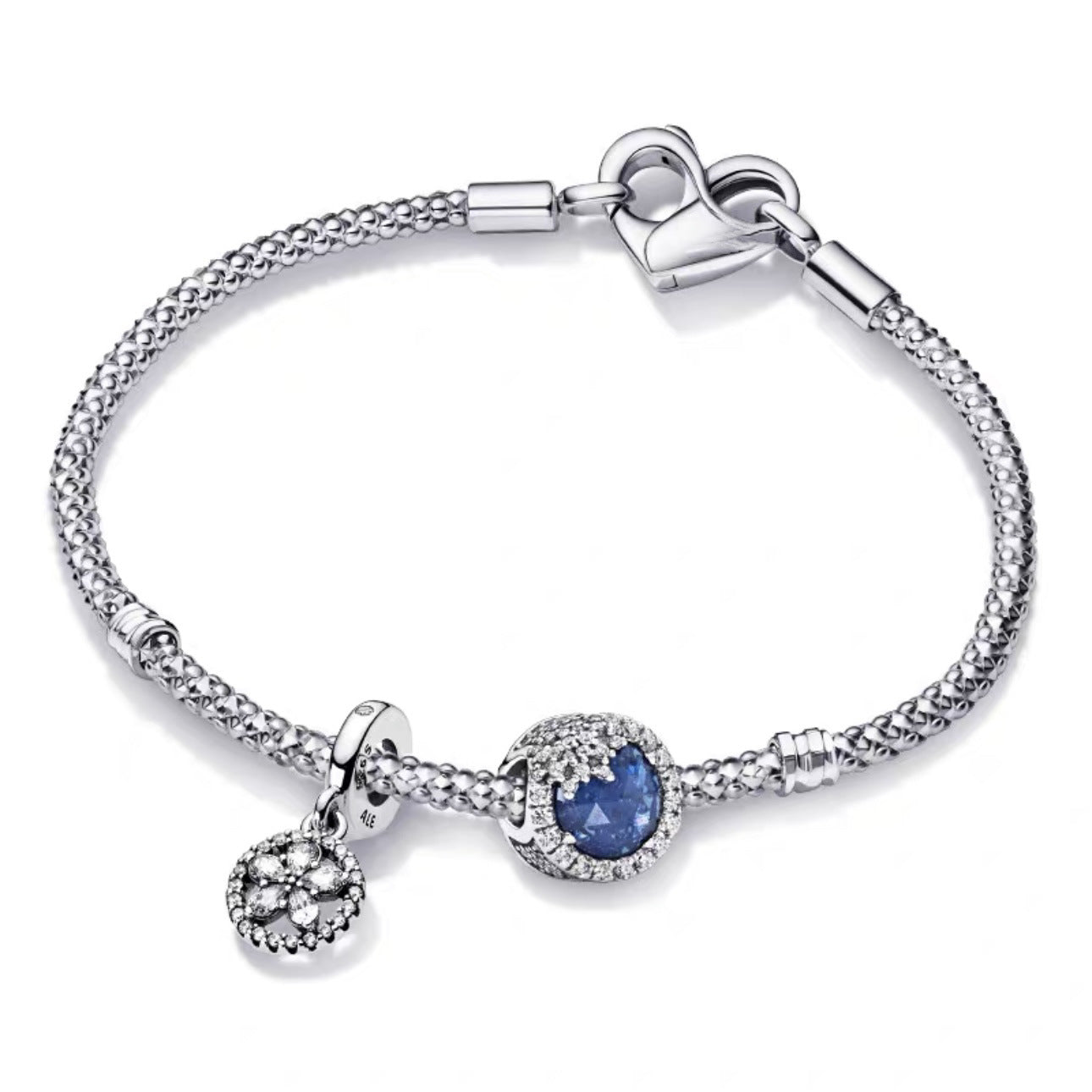 Wholesale S925 Sterling Silver Blue Ocean Star Language Star Valentine's Day Bracelet