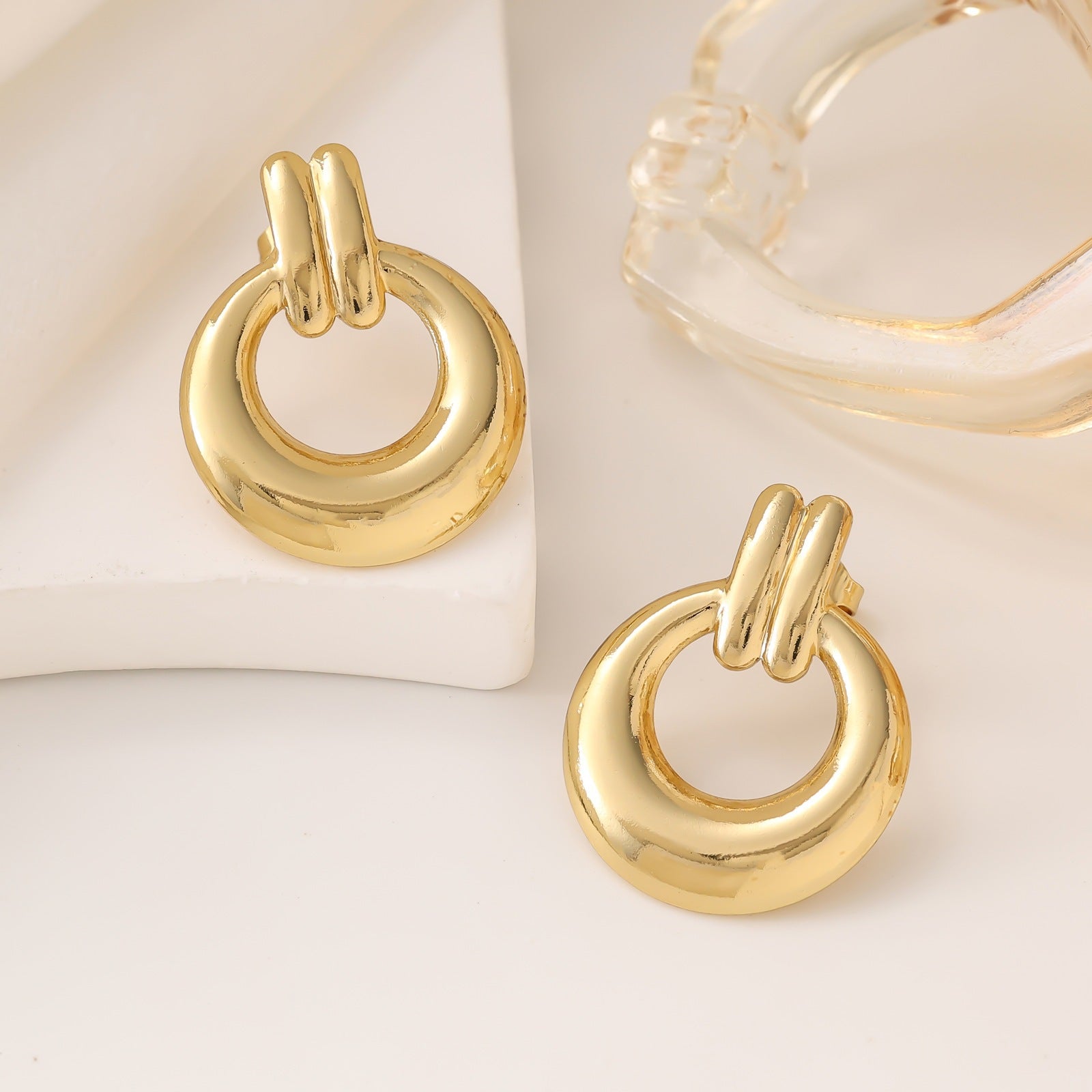 Wholesale Stainless Steel Titanium Steel Gold Light Luxury Earrings