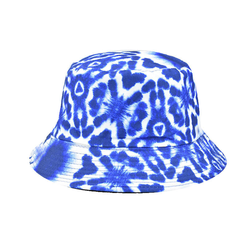 Wholesale Reversible Tie Dye Bucket Hat For Men Women Hip Hop Wide Brim Sun Hat Trendy Summer Festival Cap