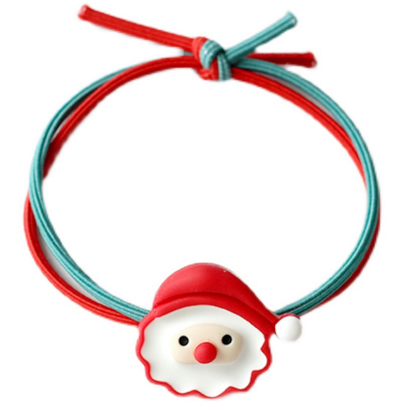 Wholesale 10pcs Cute Christmas Elk Santa Hair Scrunchies ACC-HS-Yint002