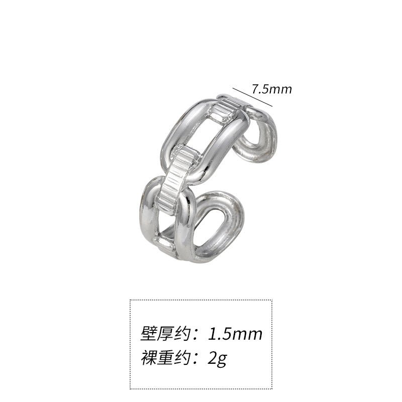 Wholesale titanium steel crown opening non-fading niche ring