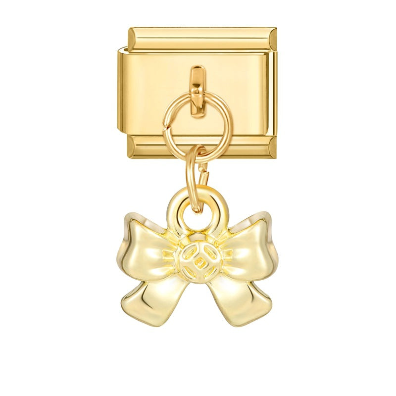 Wholesale 9mm Italian Charm Starter Bracelets DIY square Single Section Creative Stainless Steel Composable Bracelet