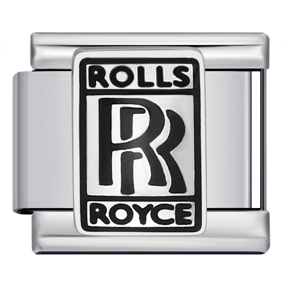 Wholesale Italian Charm Bracelet 9mm DIY Car Logo Series   Creative Stainless Steel Composable Bracelet