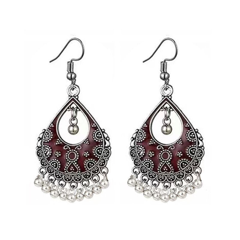 Wholesale Ethnic style earrings retro bohemian tassel pendant earrings