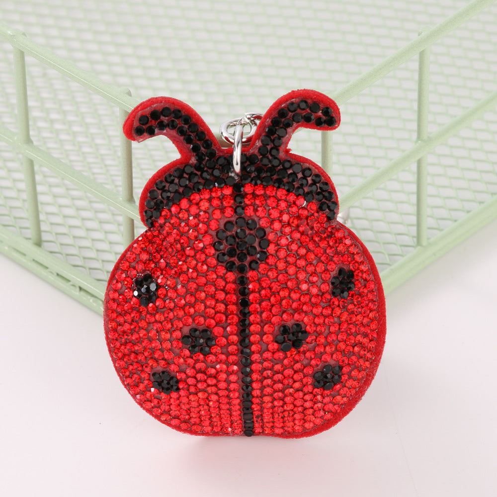 Wholesale  Seven-star ladybug rhinestone  keychain