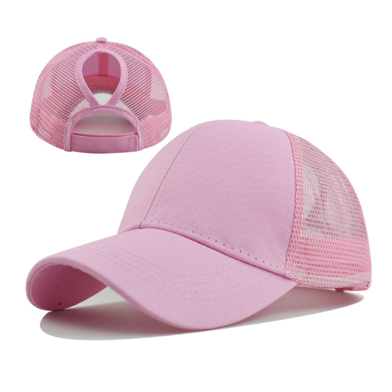 Wholesale Stylish Leopard Print Baseball Cap with Ponytail Hole,  Women' s Mesh Adjustable Hat