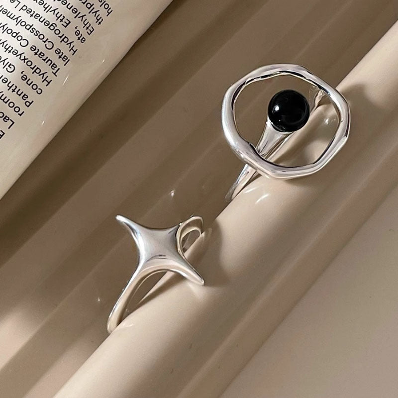 Wholesale 925 Silver Planetary Zircon Bead Ring