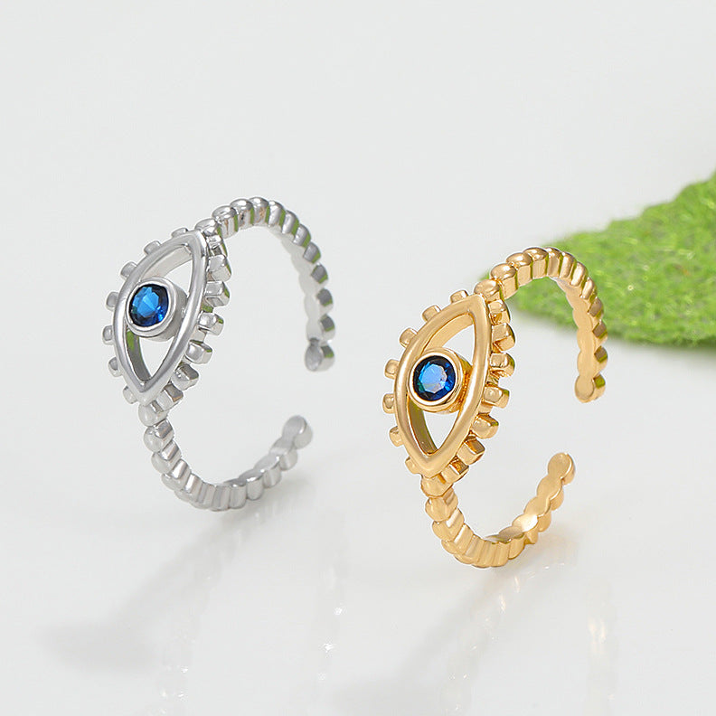 Wholesale creative retro devil' s eye opening ring