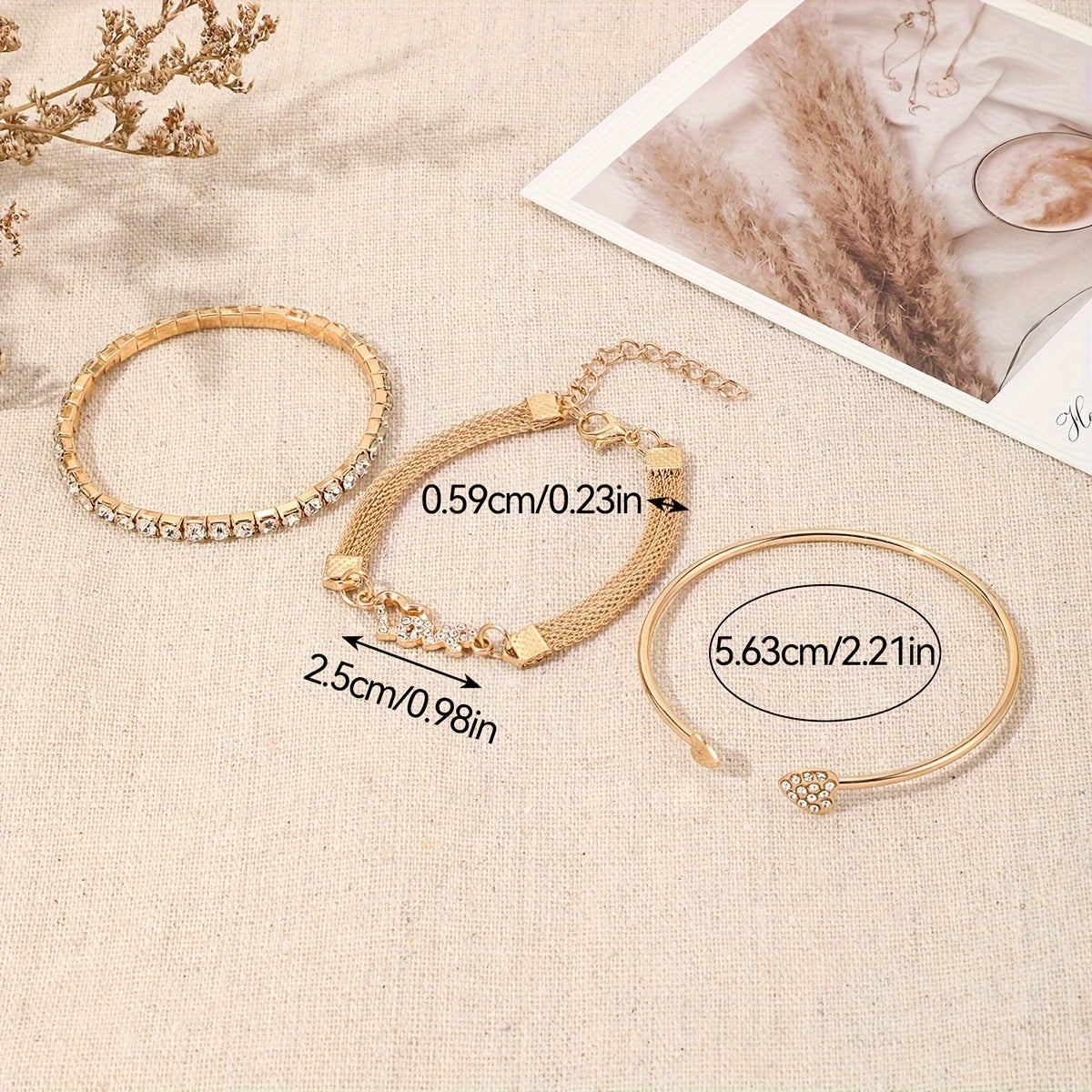 Wholesale Butterfly Love Bracelet Jewelry Accessory Set - Fashion Alloy Everyday Wear for Women Gift