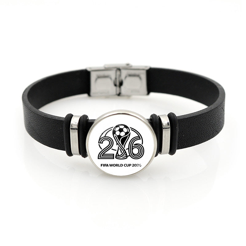 Wholesale  World Cup Leather Bracelet