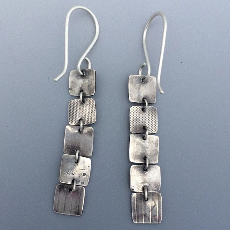 Wholesale Retro punk metal pendant earrings