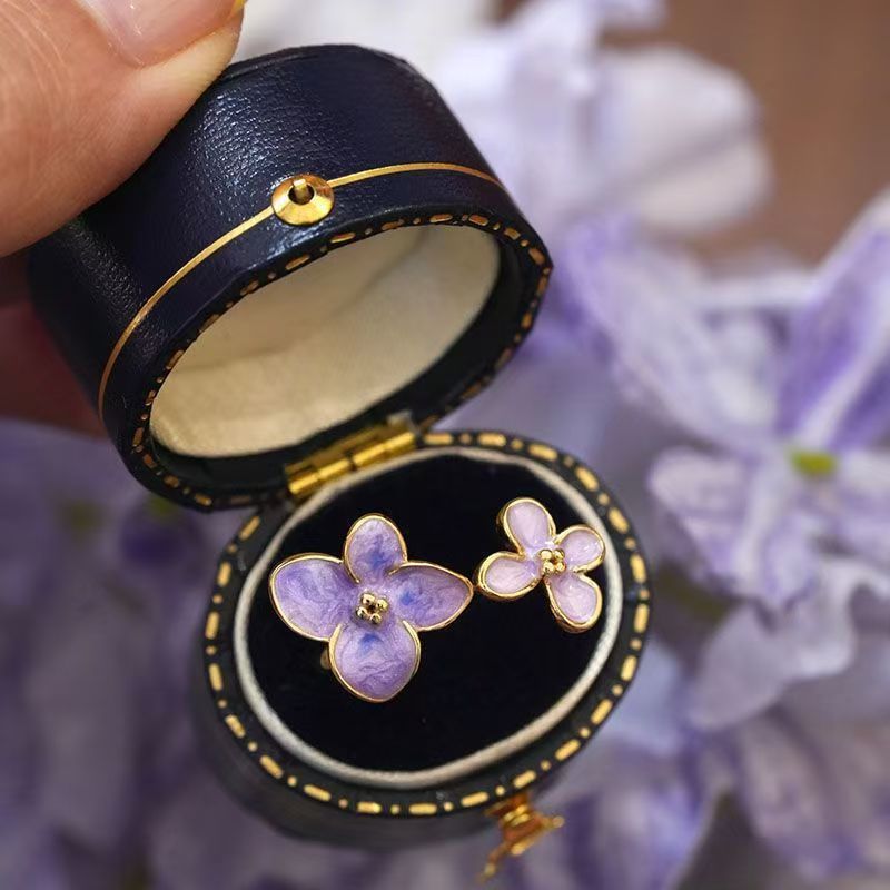 Wholesale Purple Butterfly Flower Open Ring Alloy Zircon Women S Jewelry Stylish Casual Party Gift Accessory