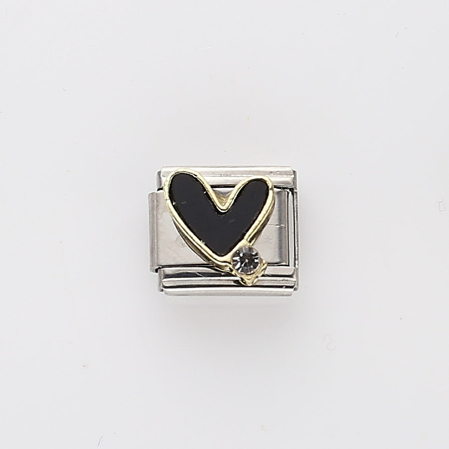 Wholesale 10pcs Italian Charm Bracelet 9mm DIY Splicing Colorful Stars and Moon Series Stainless Steel Composable Bracelet