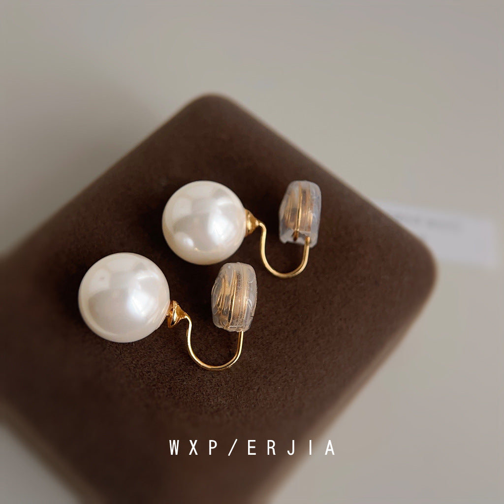 Wholesale Pearl Mosquito Incense Plate Ear Clip Plated with 18K Real Gold  Earrings