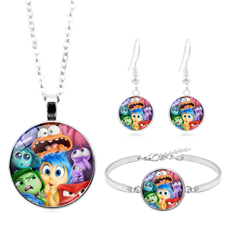 Wholesale Cartoon Cute Alloy Necklaces Bracelet Earrings Set ACCVIP-NE-HengX001