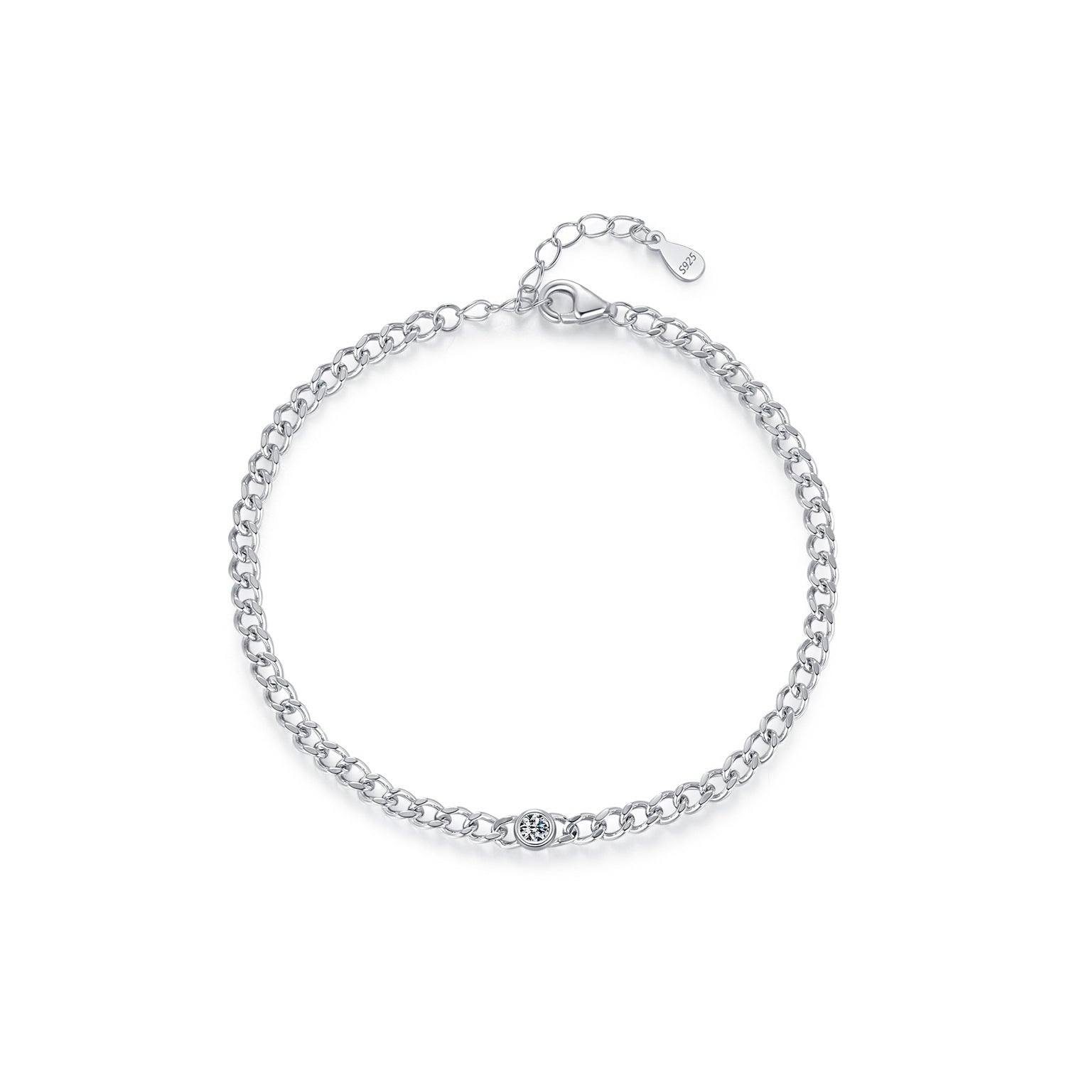 Wholesale D Color Mosan Diamond S925 Sterling Silver Flash Diamond Bracelet