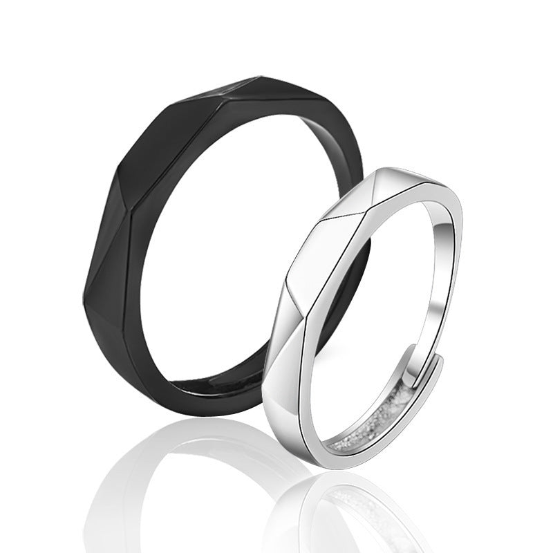 Wholesale Silver Plated Couple Adjustable Open Rings ACC-RS-Nisen004