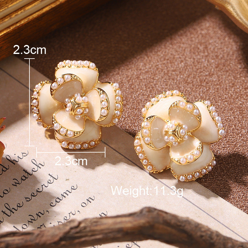 Wholesale  Retro Style Sweet Flower Versatile Earrings