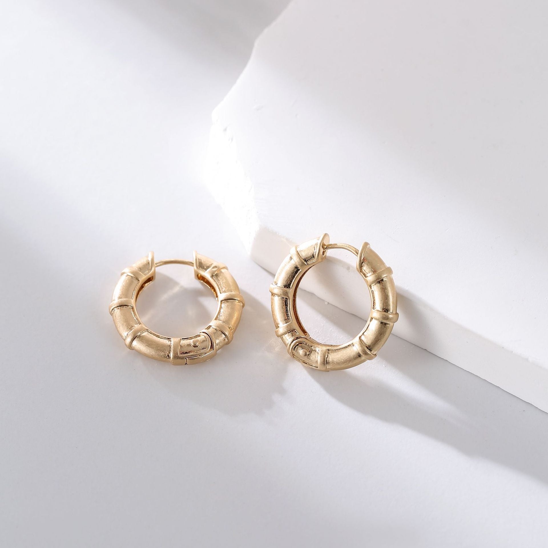 Wholesale Light Luxury Advanced Sense Metal Ear Ring Ear Buckle Earrings