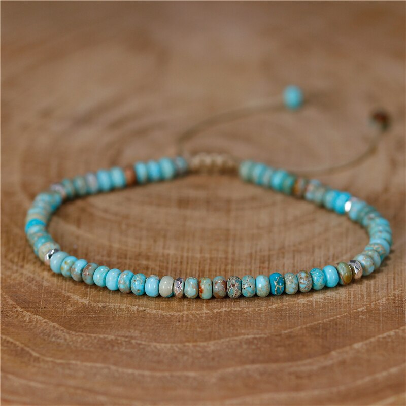 Wholesale 8MM Colorful Natural Stone Crystal Bracelet Adjustable Elastic Unisex Jewelry Gift