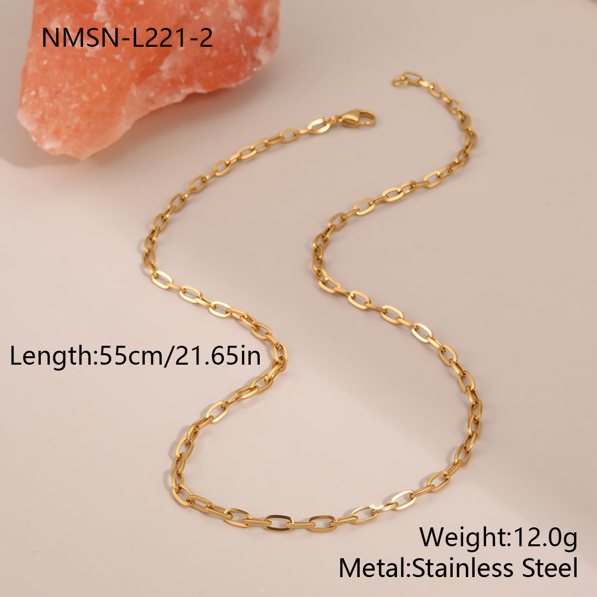 Wholesale Stainless Steel Moon Heart Clavicle Chain