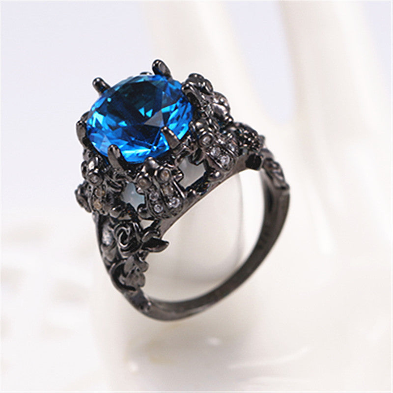 Wholesale Gothic Frog Sapphire Ring Trendy Couple Gift Fashion Accessory